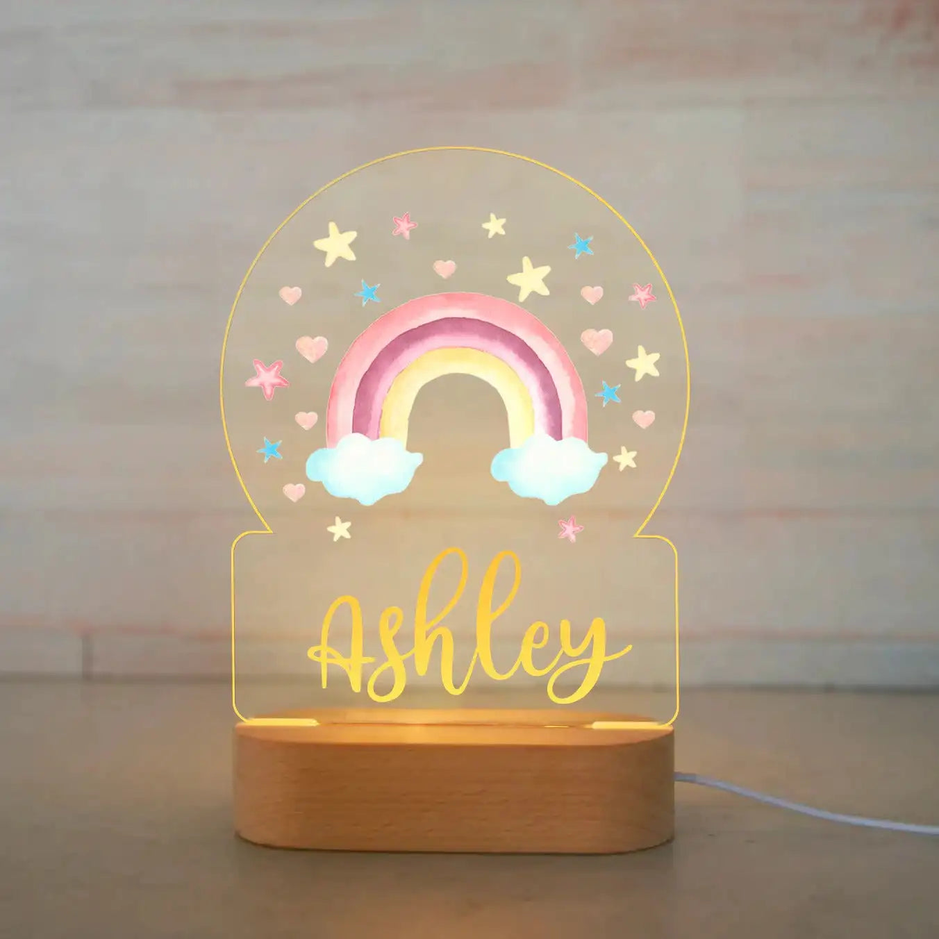 Personalized Children’s Animal-Themed Night Light – Custom Name Acrylic Lamp, Baby Bedroom Decor, Gift for Birthday or Christmas