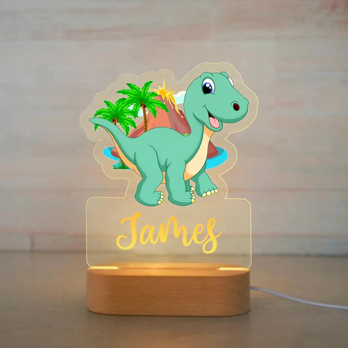 Personalized Children’s Animal-Themed Night Light – Custom Name Acrylic Lamp, Baby Bedroom Decor, Gift for Birthday or Christmas