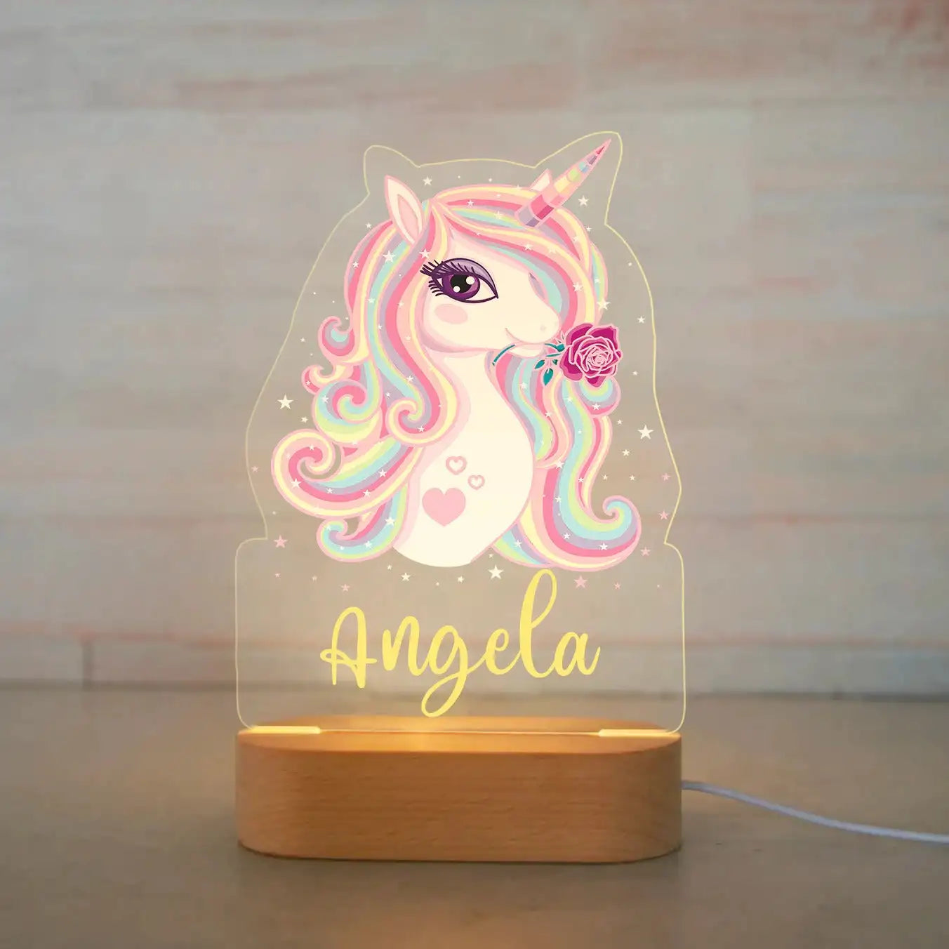Personalized Children’s Animal-Themed Night Light – Custom Name Acrylic Lamp, Baby Bedroom Decor, Gift for Birthday or Christmas