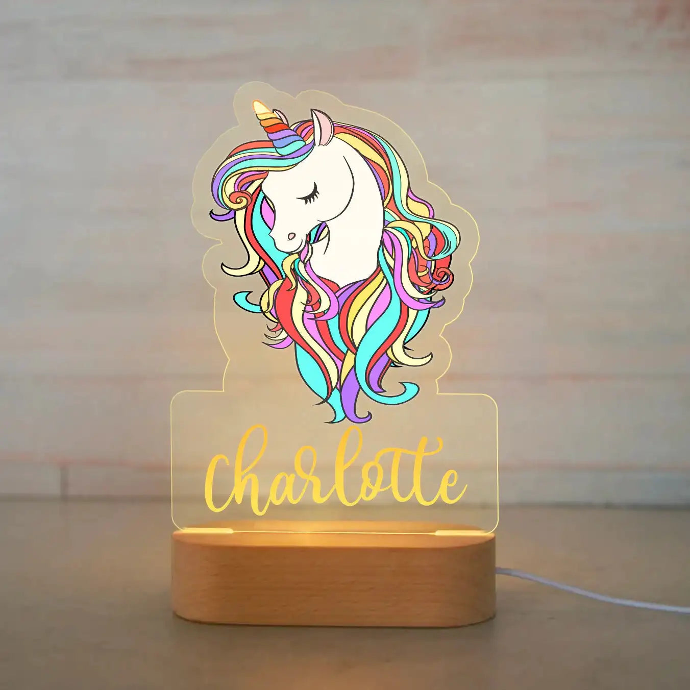 Personalized Children’s Animal-Themed Night Light – Custom Name Acrylic Lamp, Baby Bedroom Decor, Gift for Birthday or Christmas