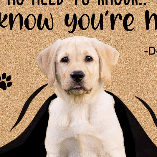 Custom Doormat With Pet's Photo Name "No Need To Knock"