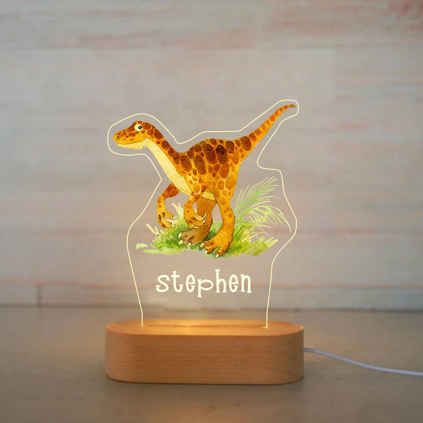 Personalized Children’s Animal-Themed Night Light – Custom Name Acrylic Lamp, Baby Bedroom Decor, Gift for Birthday or Christmas