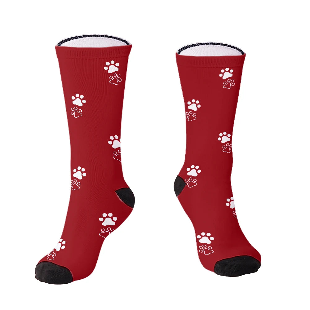 1 Pair Of Custom Pet Socks "Paws"