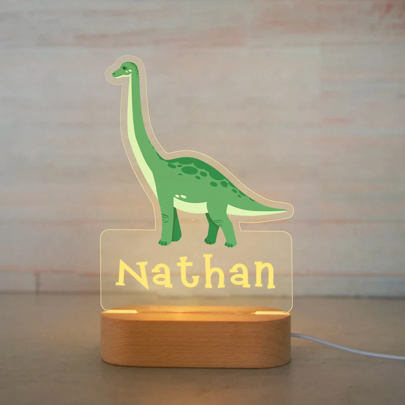 Personalized Children’s Animal-Themed Night Light – Custom Name Acrylic Lamp, Baby Bedroom Decor, Gift for Birthday or Christmas