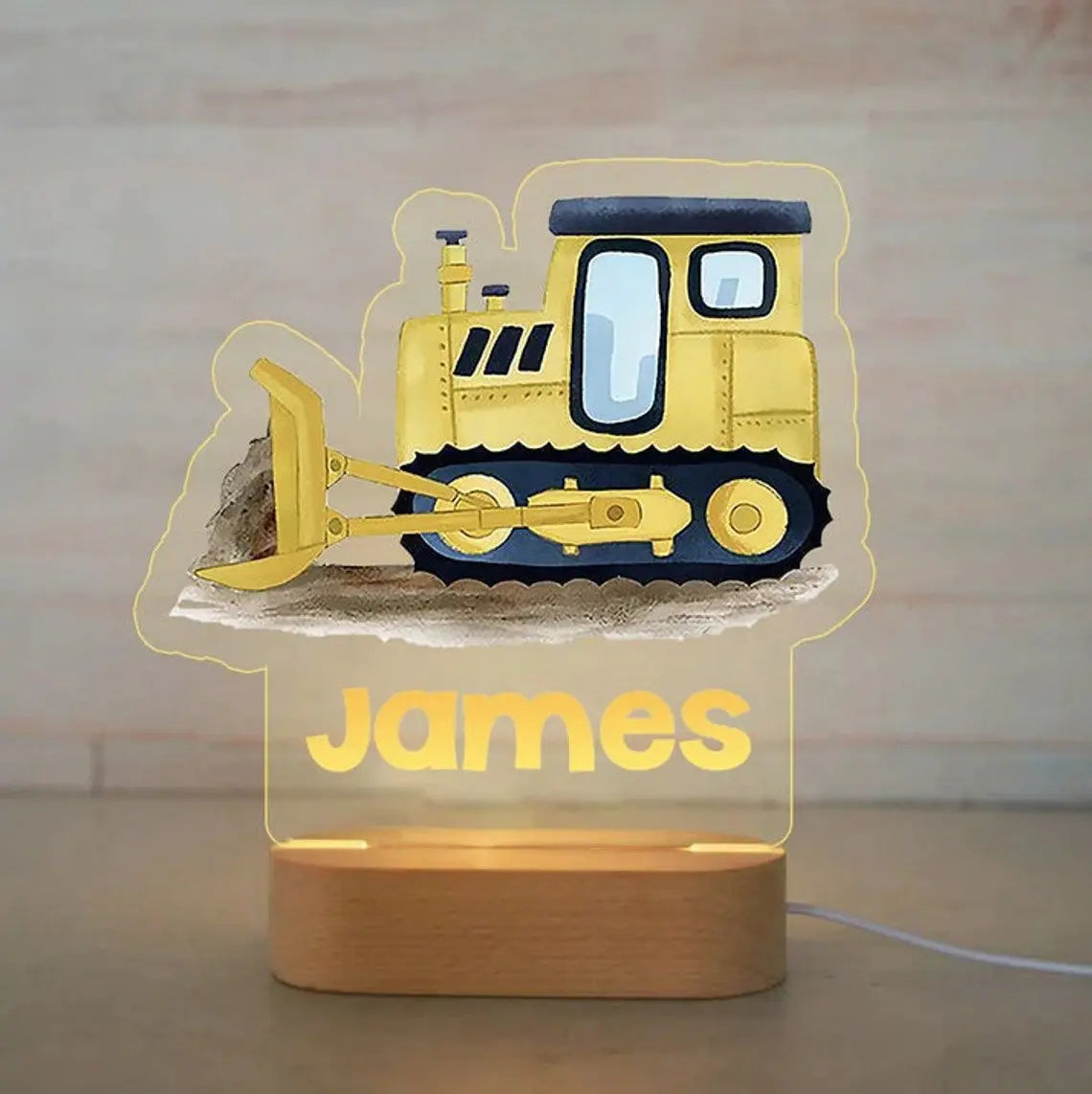 Personalized Children’s Animal-Themed Night Light – Custom Name Acrylic Lamp, Baby Bedroom Decor, Gift for Birthday or Christmas
