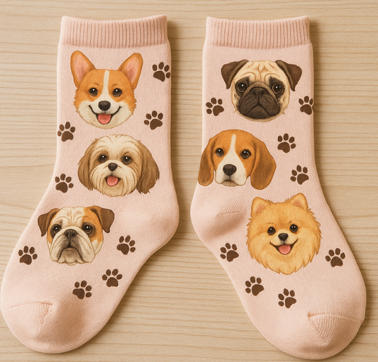 Your Pet Dog Face Photo On Your Socks: The Ultimate Personalized Gift