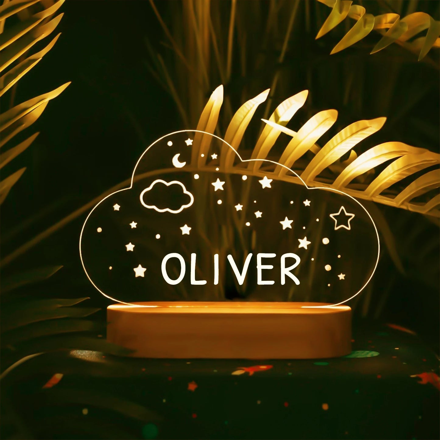 Custom Kids Name LED Night Light – Personalized Acrylic Lamp for Baby Nursery, Bedroom, Birthday, Home Decoration