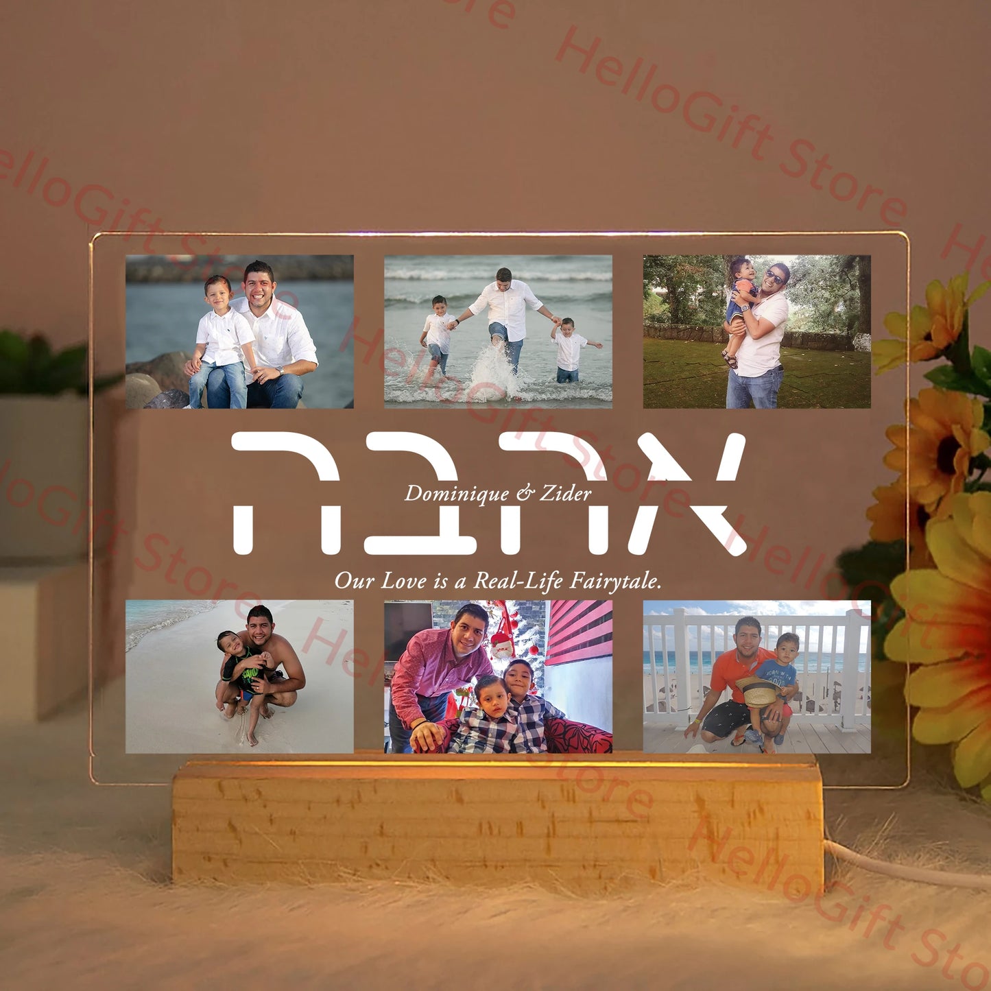 Personalized Acrylic LED Night Light – Custom Photo & Text Lamp Gift for Family, Friends, Mom, Dad, Wedding, Birthday, Christmas