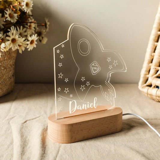 Custom Kids Name LED Night Light – Personalized Acrylic Lamp for Baby Nursery, Bedroom, Birthday, Home Decoration