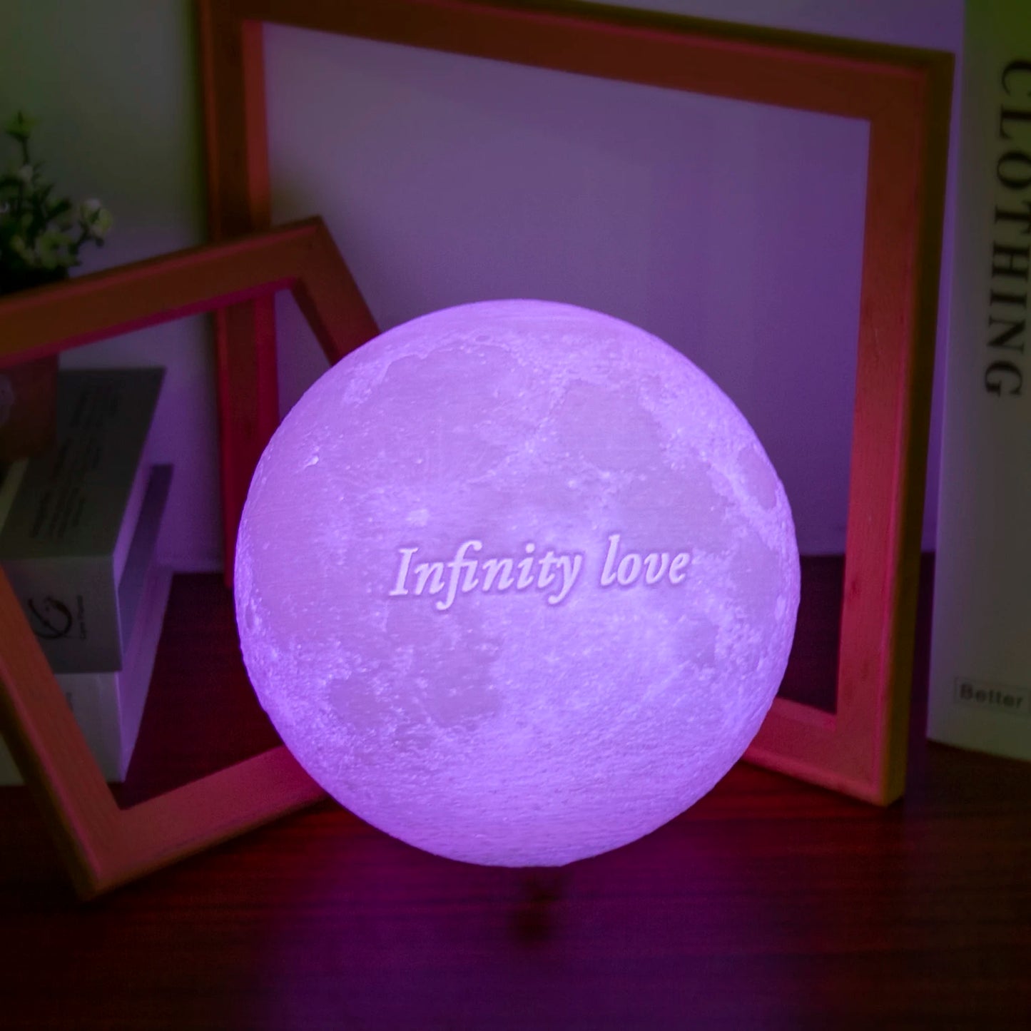 Personalized 3D Printed Moon Lamp with Photo & Text – Custom Night Light Gift for Birthday, Valentine’s, Mother’s Day