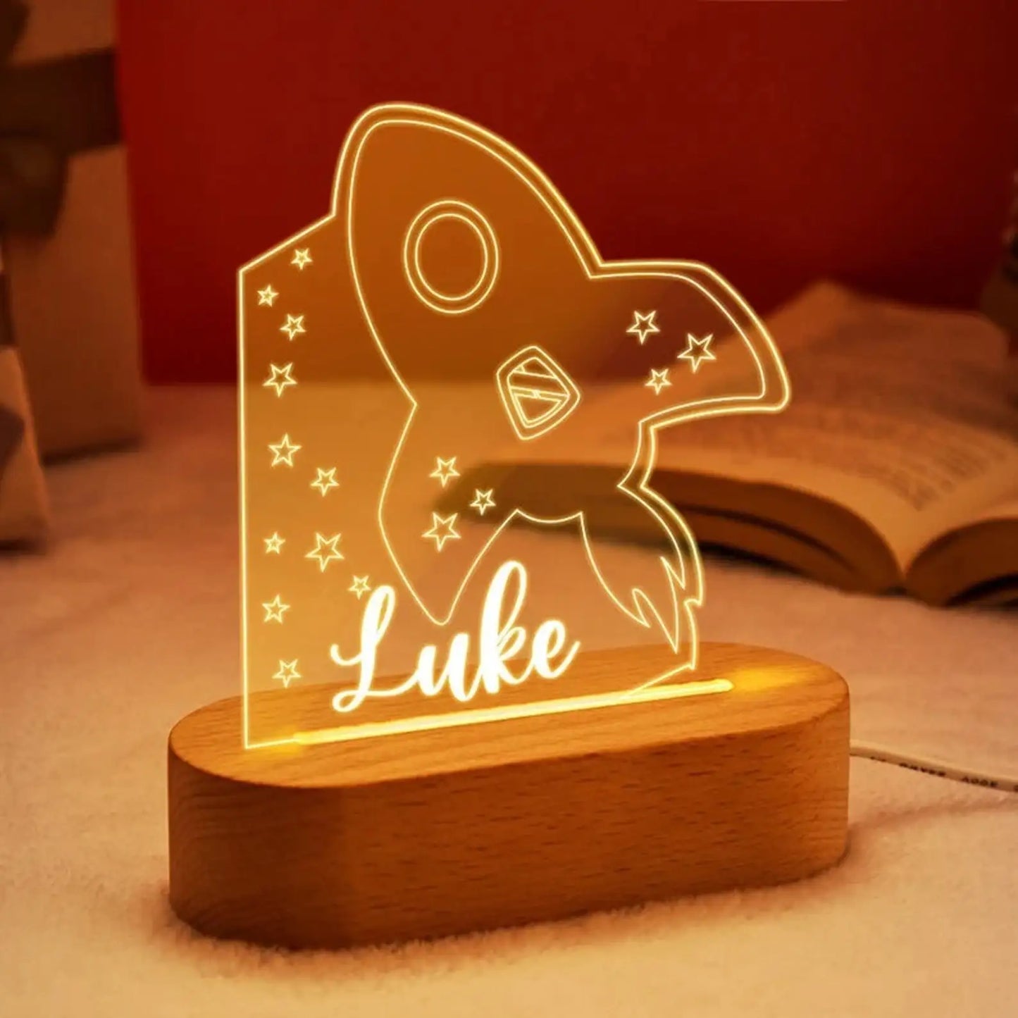 Custom Kids Name LED Night Light – Personalized Acrylic Lamp for Baby Nursery, Bedroom, Birthday, Home Decoration