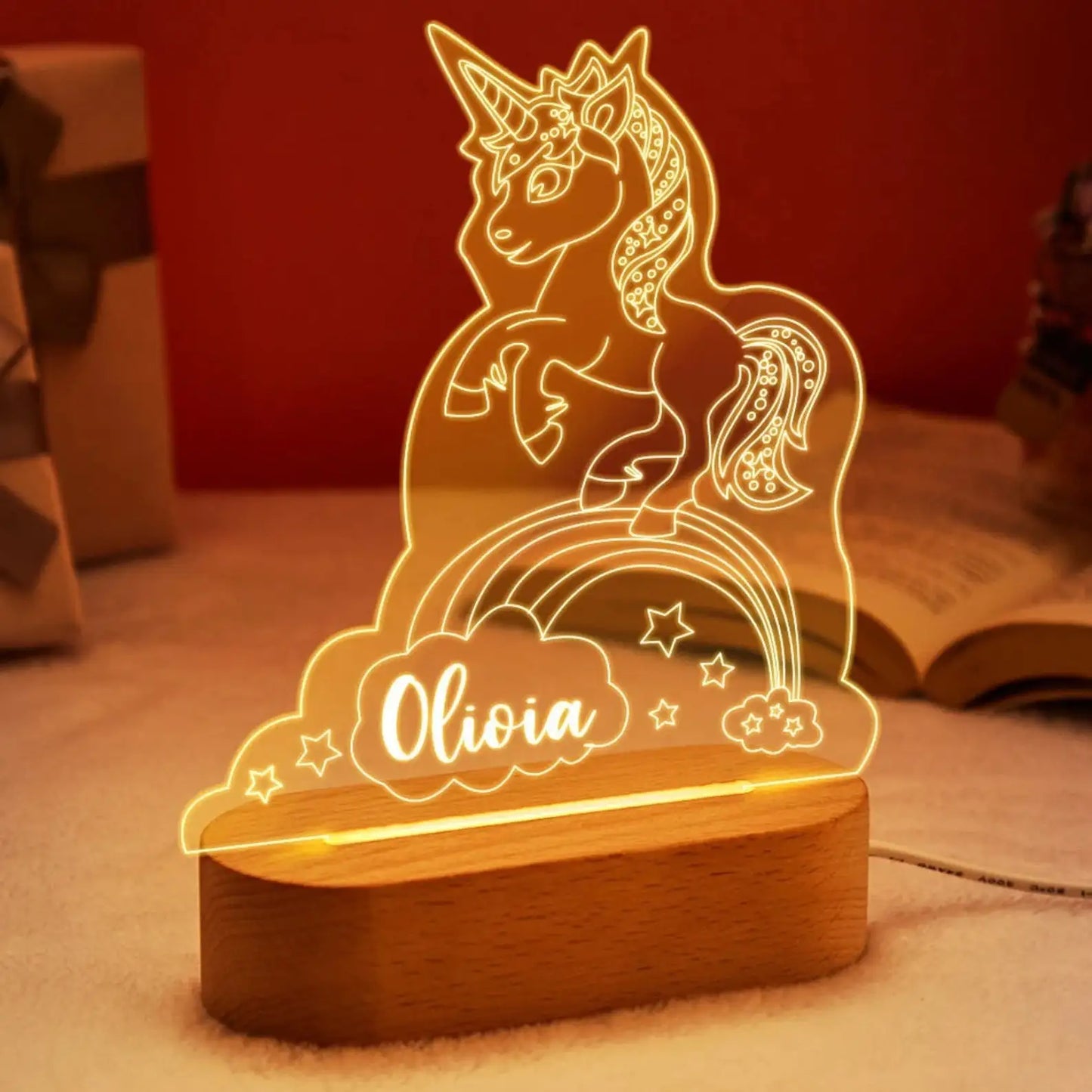 Custom Kids Name LED Night Light – Personalized Acrylic Lamp for Baby Nursery, Bedroom, Birthday, Home Decoration