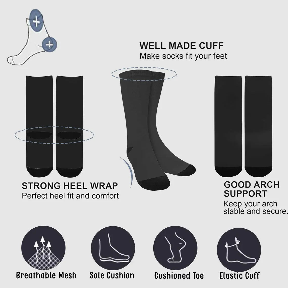 Custom Face Photo Socks "Heart" Personalized Unisex Print Socks