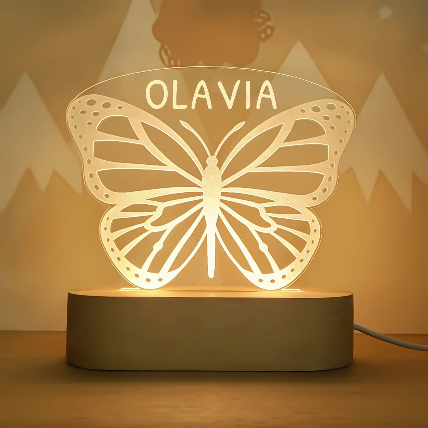 Custom Kids Name LED Night Light – Personalized Acrylic Lamp for Baby Nursery, Bedroom, Birthday, Home Decoration