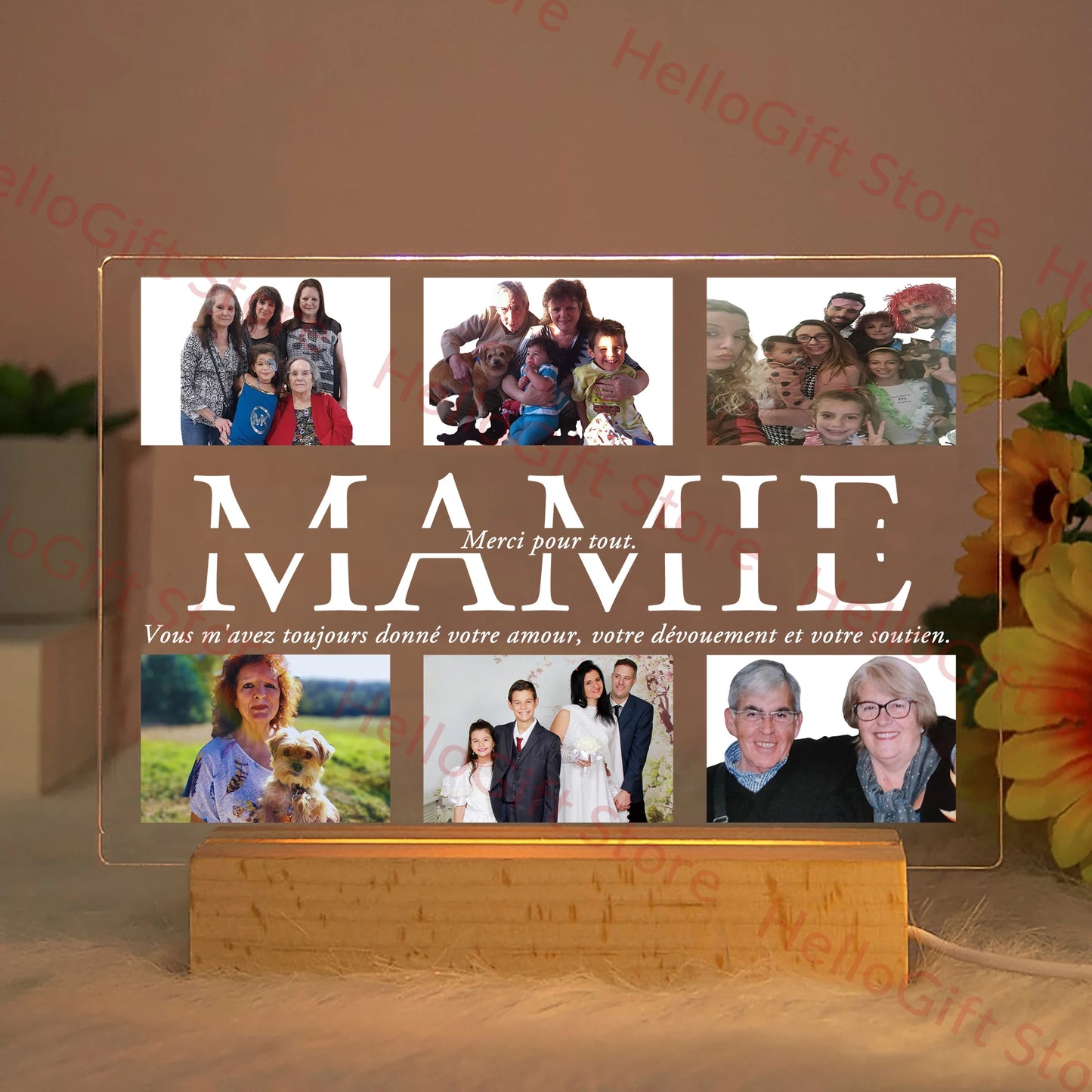 Personalized Acrylic LED Night Light – Custom Photo & Text Lamp Gift for Family, Friends, Mom, Dad, Wedding, Birthday, Christmas