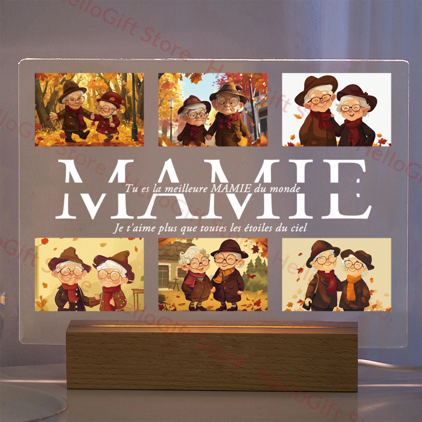 Personalized LED Acrylic Night Light – Custom Photo & Text 3D Lamp, Gift for Mom, Dad, Family, Love, Birthday, Christmas