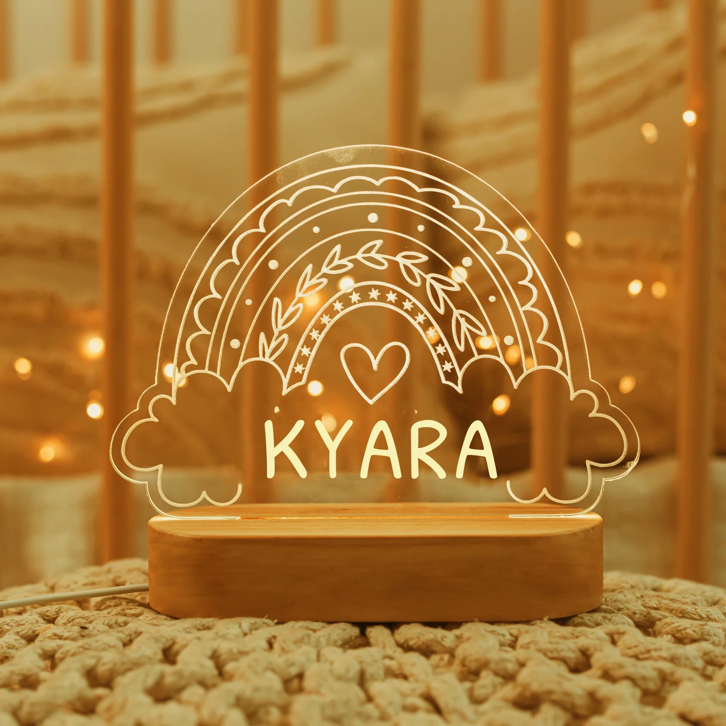Custom Kids Name LED Night Light – Personalized Acrylic Lamp for Baby Nursery, Bedroom, Birthday, Home Decoration