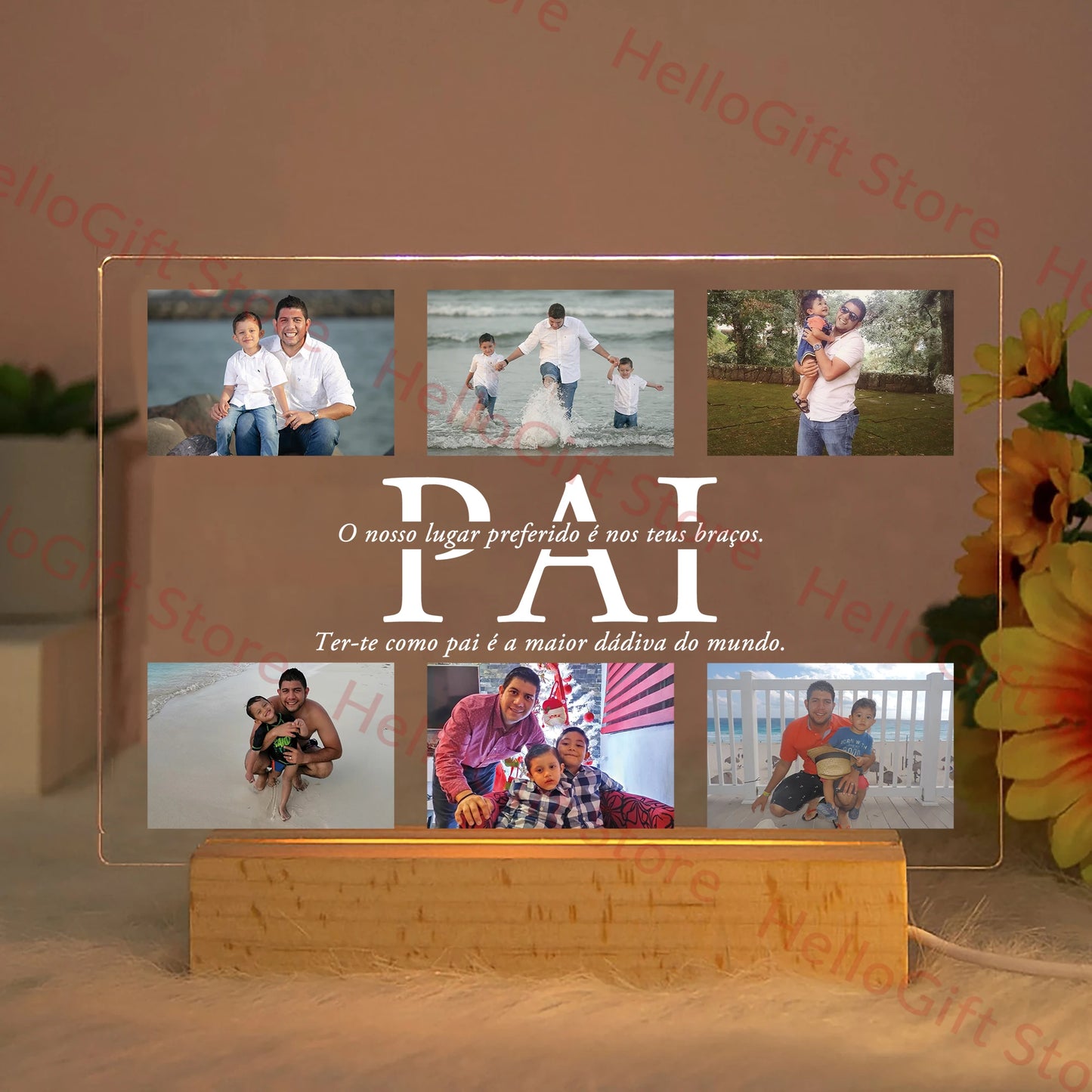 Personalized Acrylic LED Night Light – Custom Photo & Text Lamp Gift for Family, Friends, Mom, Dad, Wedding, Birthday, Christmas