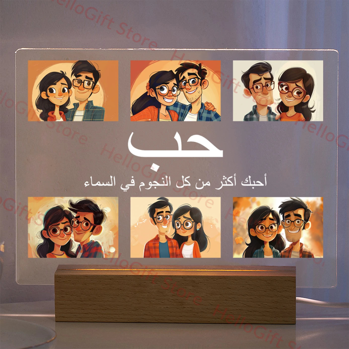 Personalized LED Acrylic Night Light – Custom Photo & Text 3D Lamp, Gift for Mom, Dad, Family, Love, Birthday, Christmas