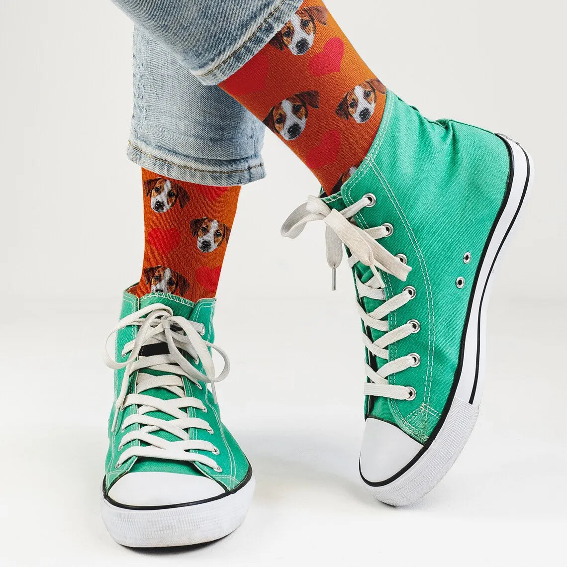 custom heart socks gift idea