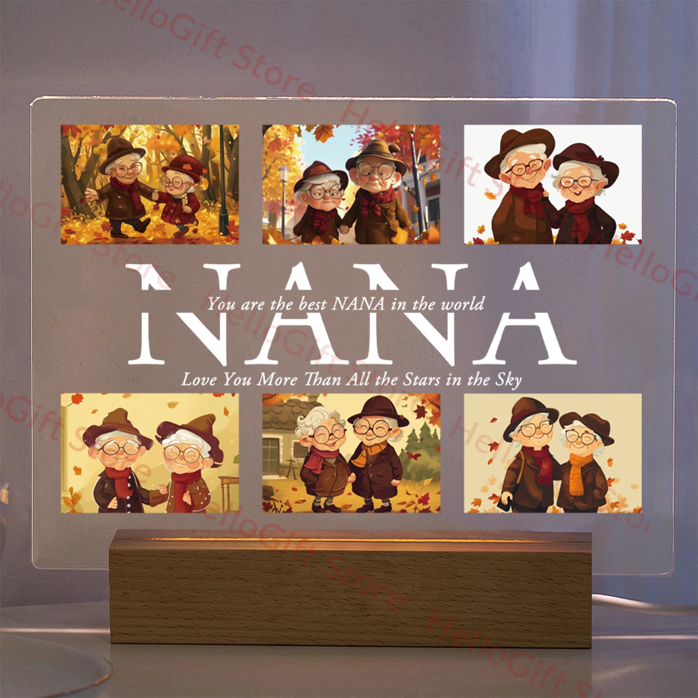 Personalized LED Acrylic Night Light – Custom Photo & Text 3D Lamp, Gift for Mom, Dad, Family, Love, Birthday, Christmas