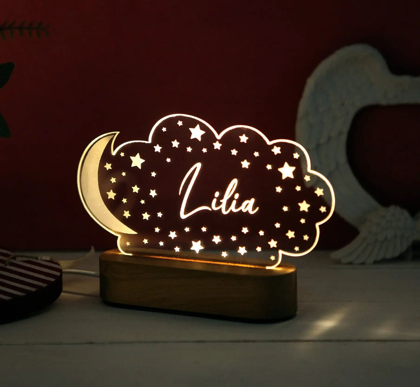 Custom Kids Name LED Night Light – Personalized Acrylic Lamp for Baby Nursery, Bedroom, Birthday, Home Decoration