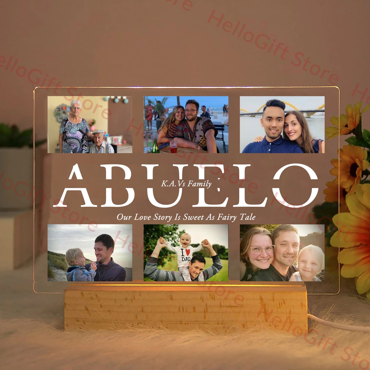Personalized Acrylic LED Night Light – Custom Photo & Text Lamp Gift for Family, Friends, Mom, Dad, Wedding, Birthday, Christmas